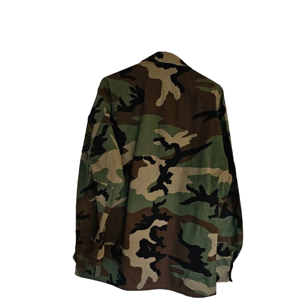 Mens Army Canvas Jacket Size‎ Large Green Camo - Picture 2 of 6